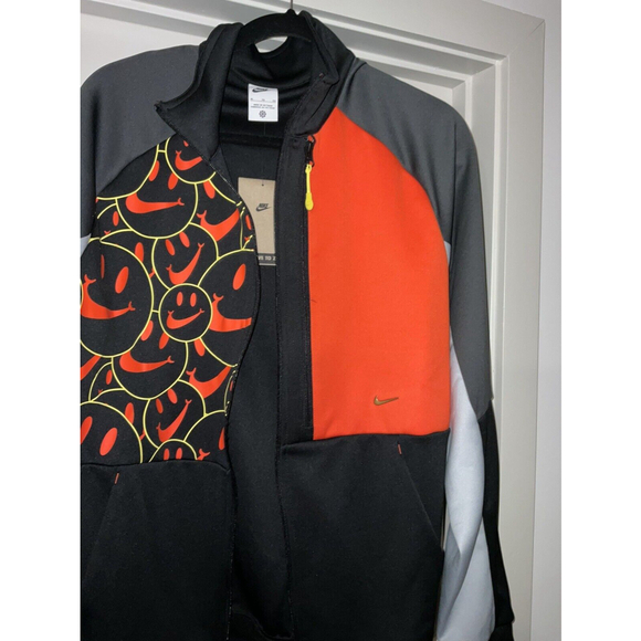 Nike Sportswear Smile Track Jacket Full Zip‎ Black/Orange Men’s XL DQ3524-010 - Picture 9 of 10